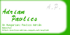 adrian pavlics business card