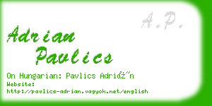 adrian pavlics business card